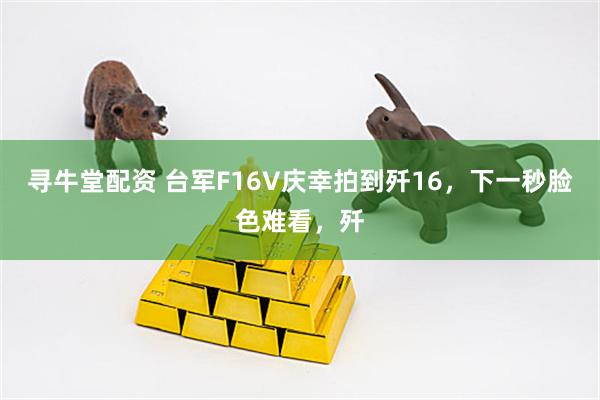 寻牛堂配资 台军F16V庆幸拍到歼16，下一秒脸色难看，歼